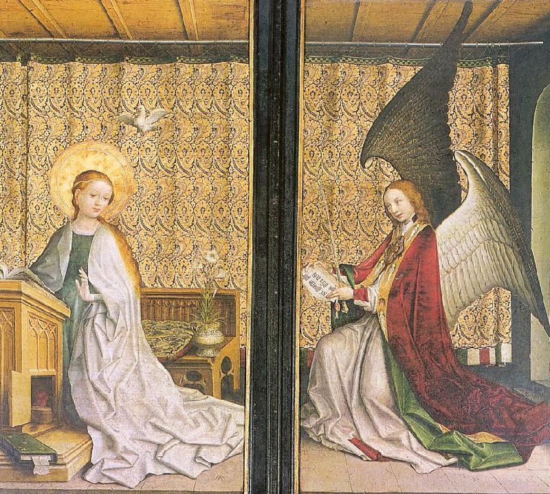 Lochner, Stephan Annunciation Germany oil painting art